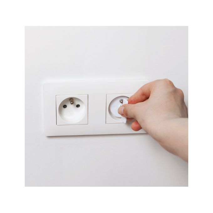 Cache-prise électrique amovible pour bébé - Pack de 20 pièces