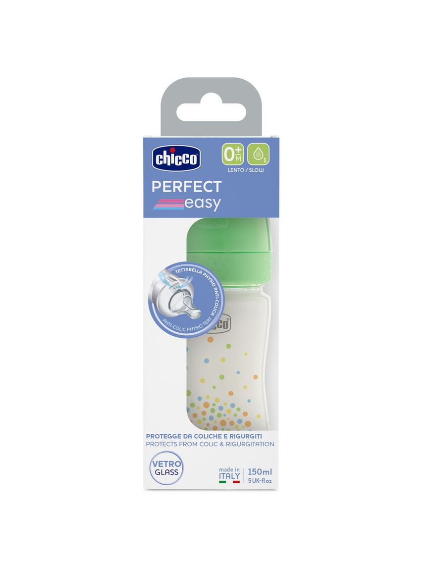Biberon Perfect Easy 150ml Verre - Anti-colique Débit Lent