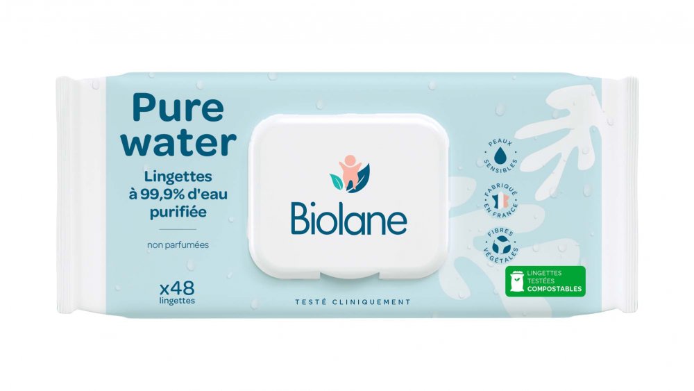 Lingettes Pure Water Biolane