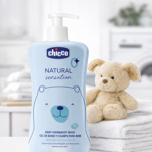 Gel douche nettoyant bébé Natural Sensation sans larmes