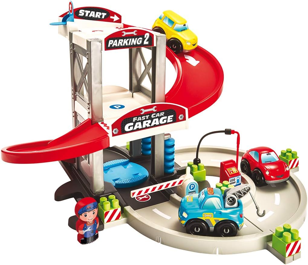 Garage automatique à 2 étages avec 7 véhicules et accessoires