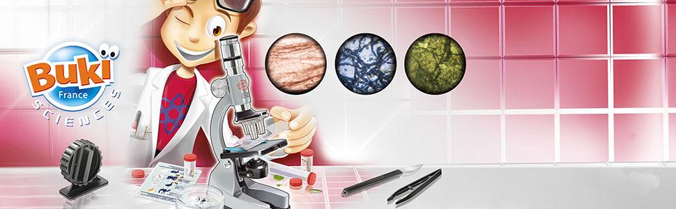 Microscope 23 cm avec 3 grossissements et filtres de couleurs