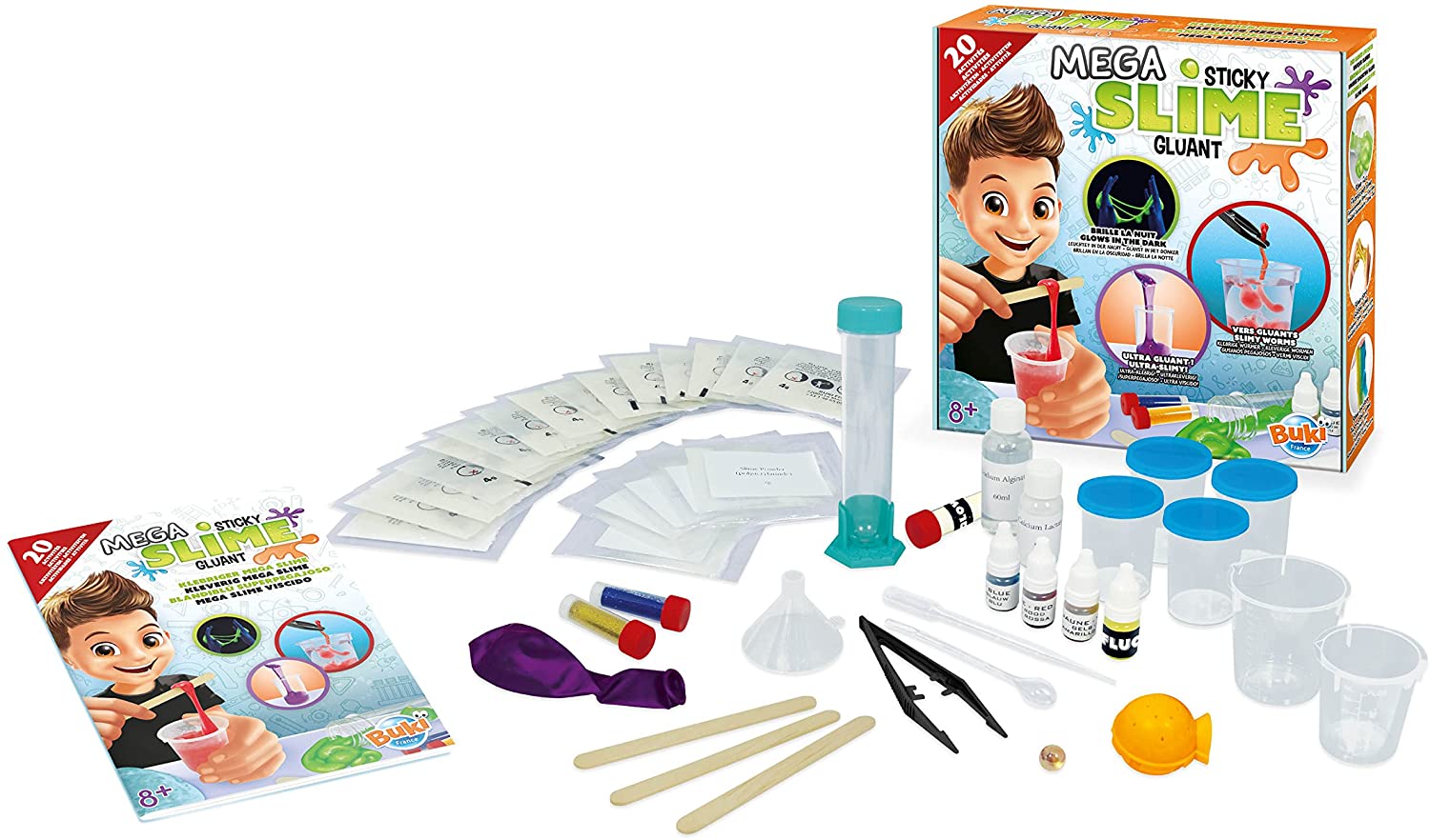 Mega Sticky Slime - Kit créatif 20 activités textures variées