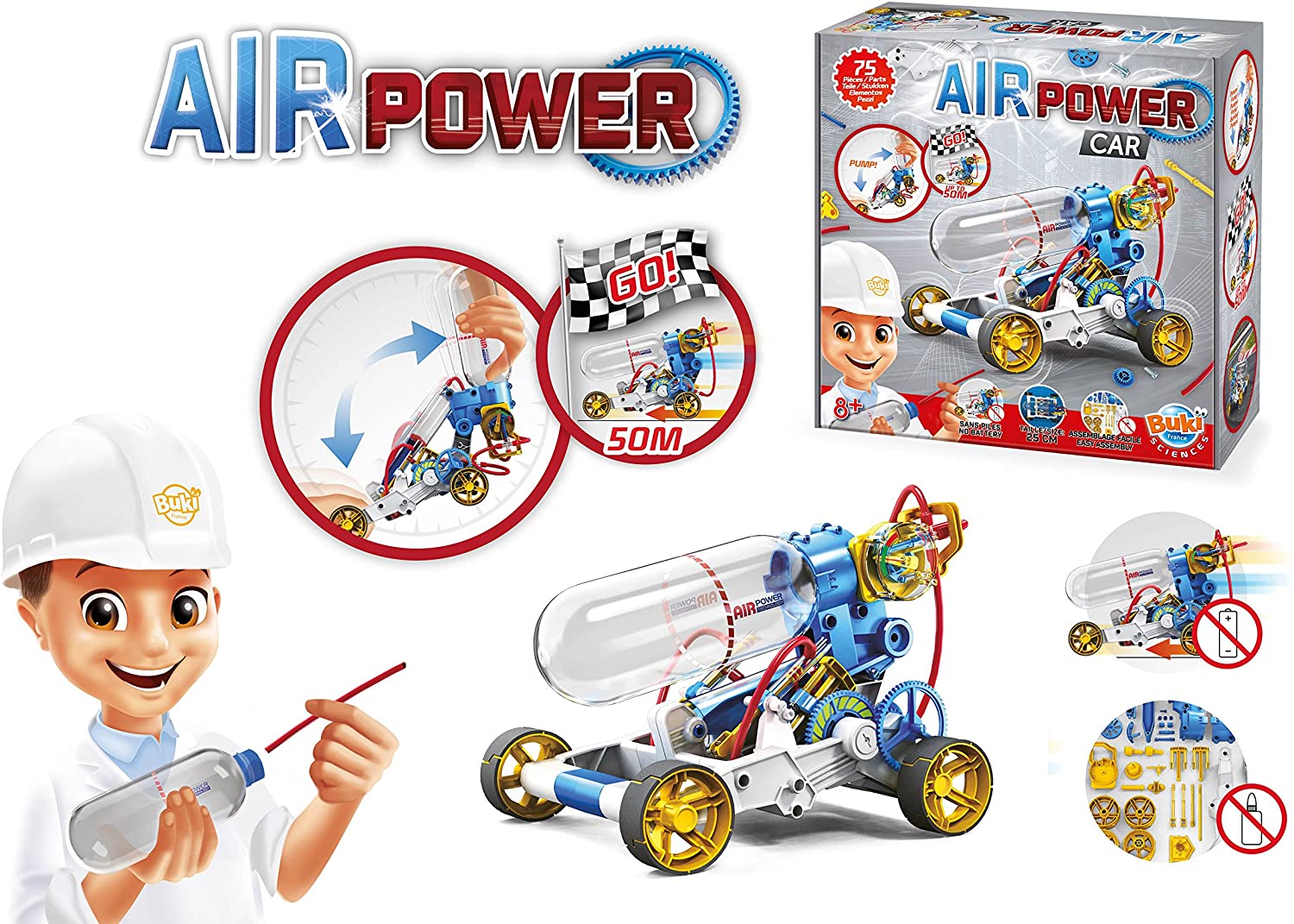 Voiture de Course Air Power - Kit de Construction 110 Pièces