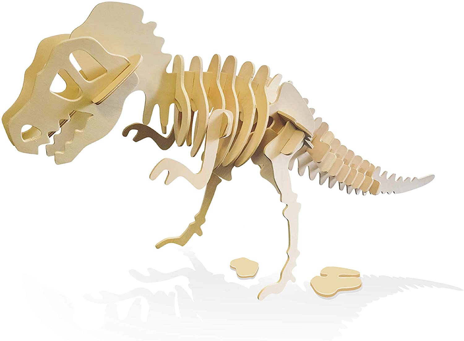 Puzzle 3D Dinosaure T-Rex en Bois à Peindre - 29 Pièces