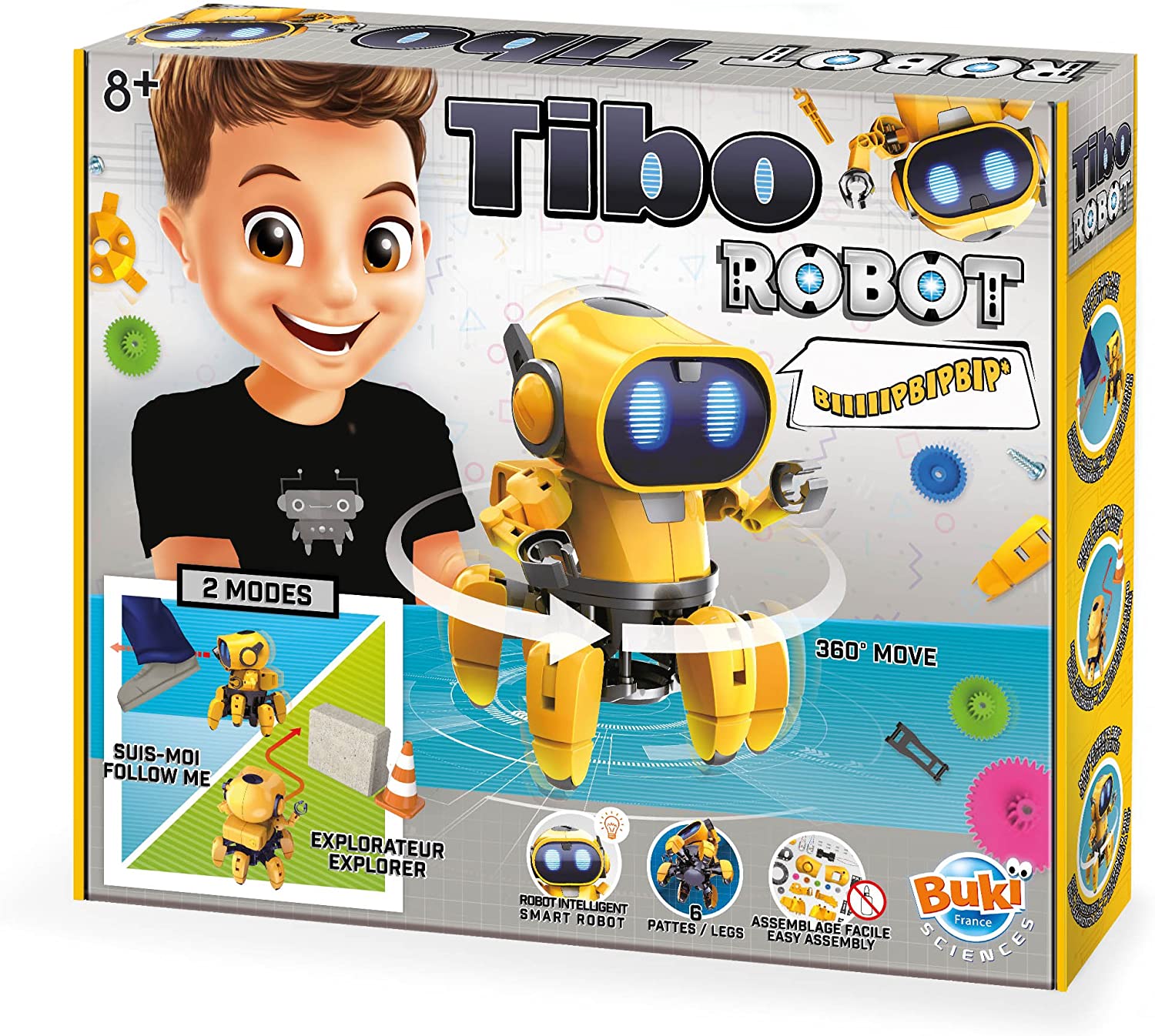 TIBO Robot Intelligent à Assembler Jaune