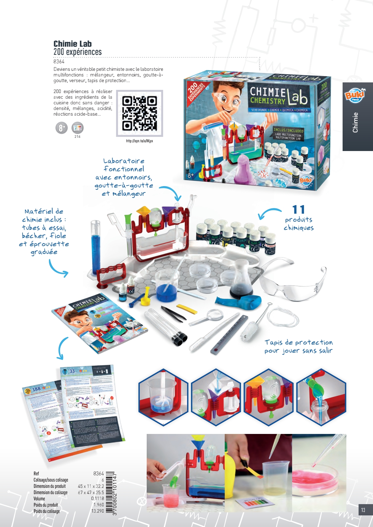 Maxi Coffret Chimie Science Lab 200 Expériences