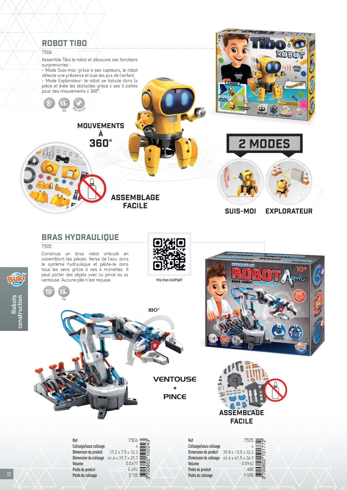 Robot Tibo à assembler - Modes Suis-moi et Explorateur