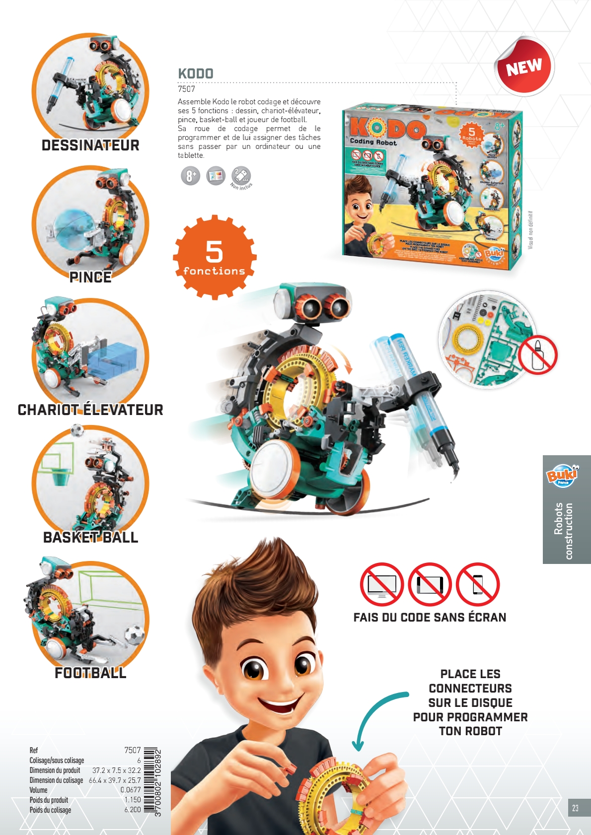 Kodo Robot Coding - 5 Fonctions Programmables
