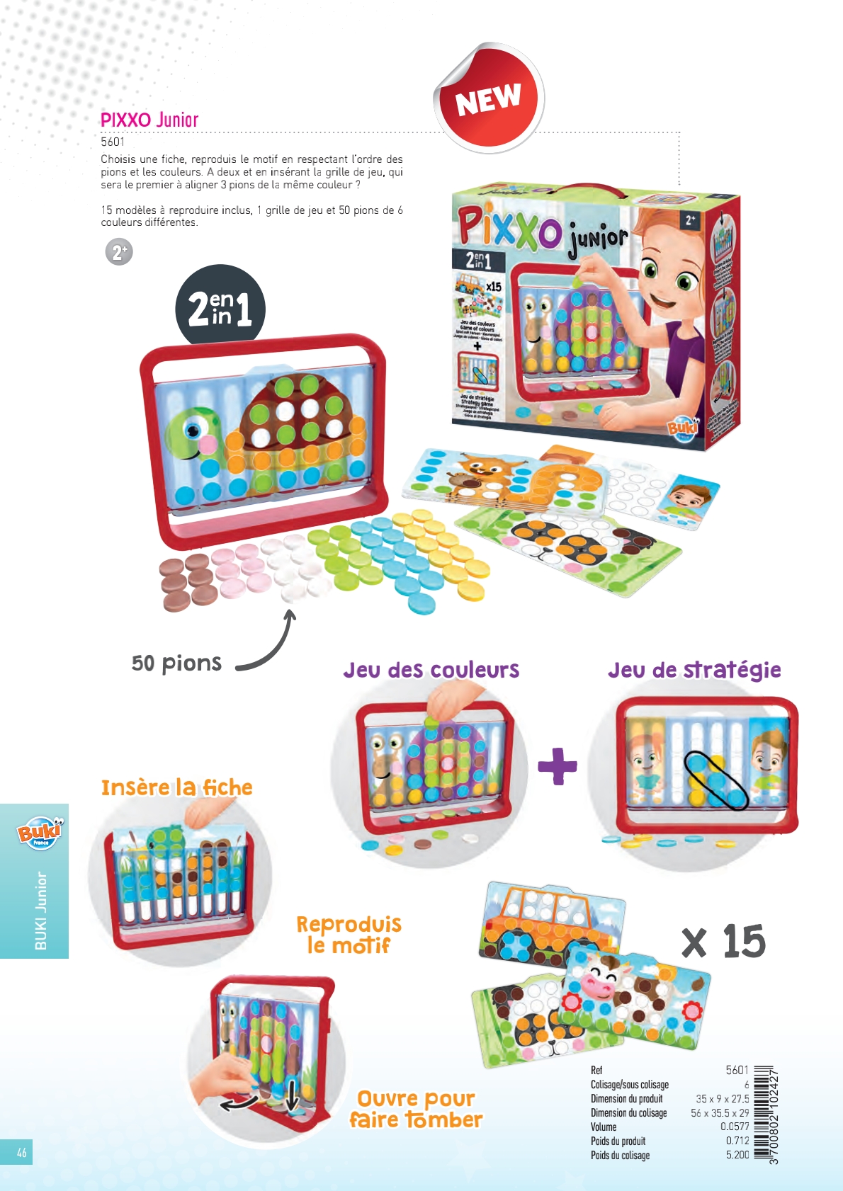 Pixxo Junior - Tablette Lumineuse 2 en 1 Dessin et Jeu