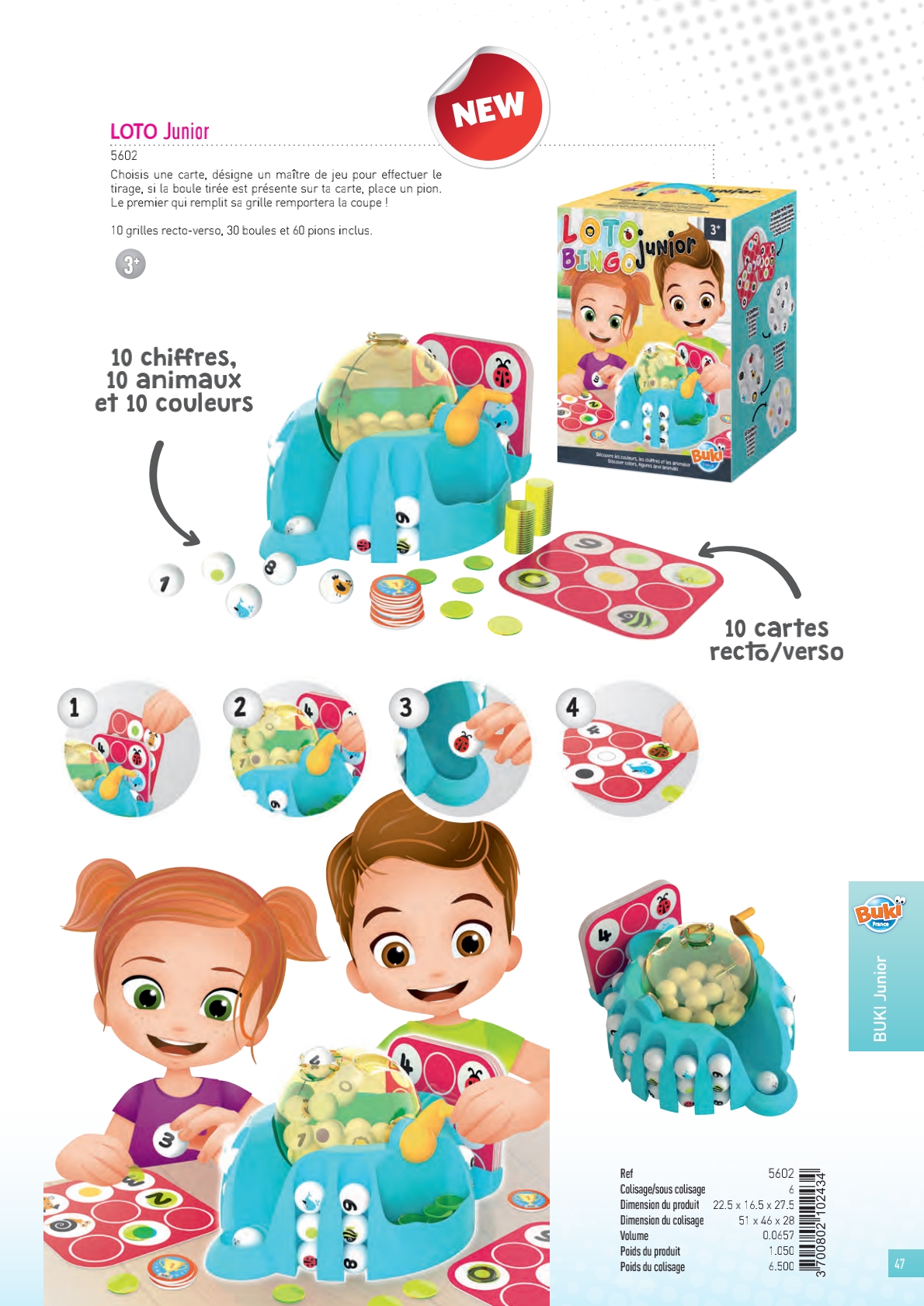 Loto Bingo Junior - Jeu éducatif avec animaux et chiffres