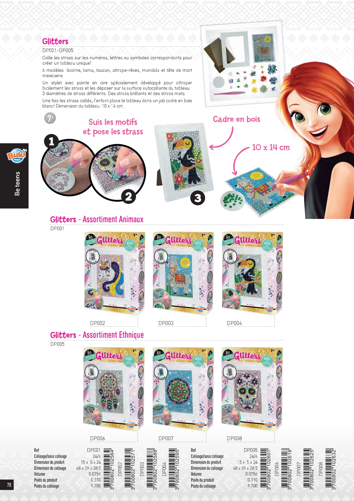 Tableau Diamond Painting Glitters Animaux Assortis