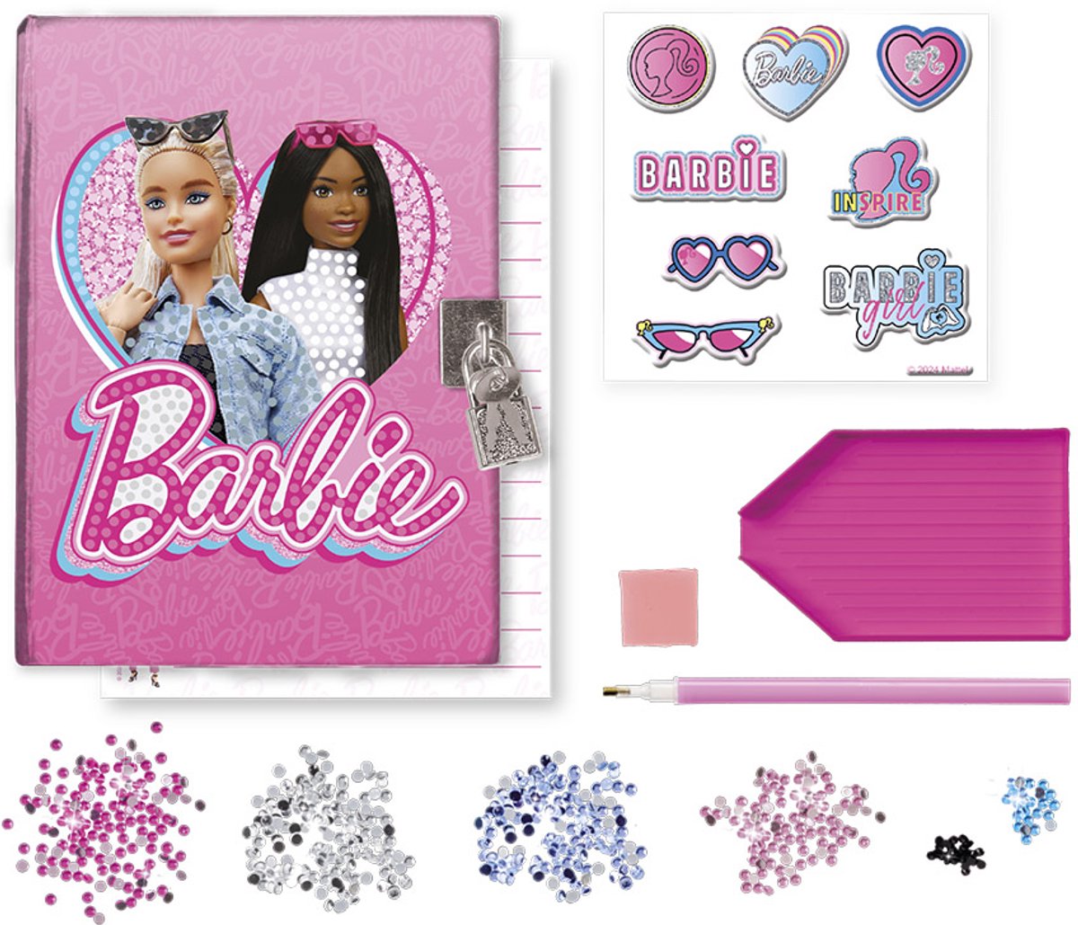 Journal intime Barbie avec cadenas et stylo secret lumineux