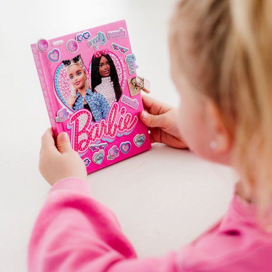 Journal intime Barbie avec serrure et stylo secret lumineux