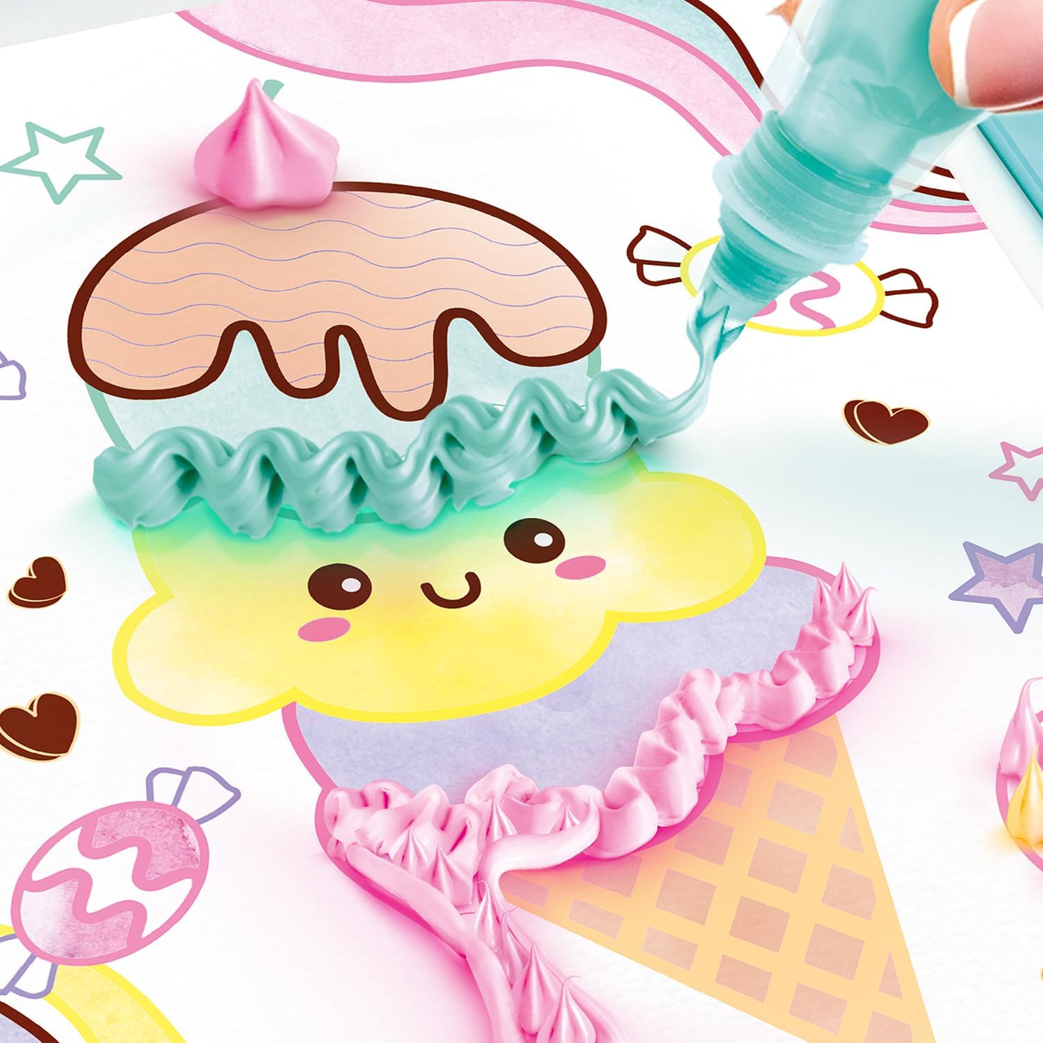 Studio de Peinture Fluffy Gourmandise - Coffret Créatif Complet
