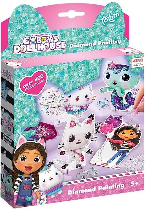 Gabby's Dollhouse - Peinture au Diamant (Lot de 5 Cartes)