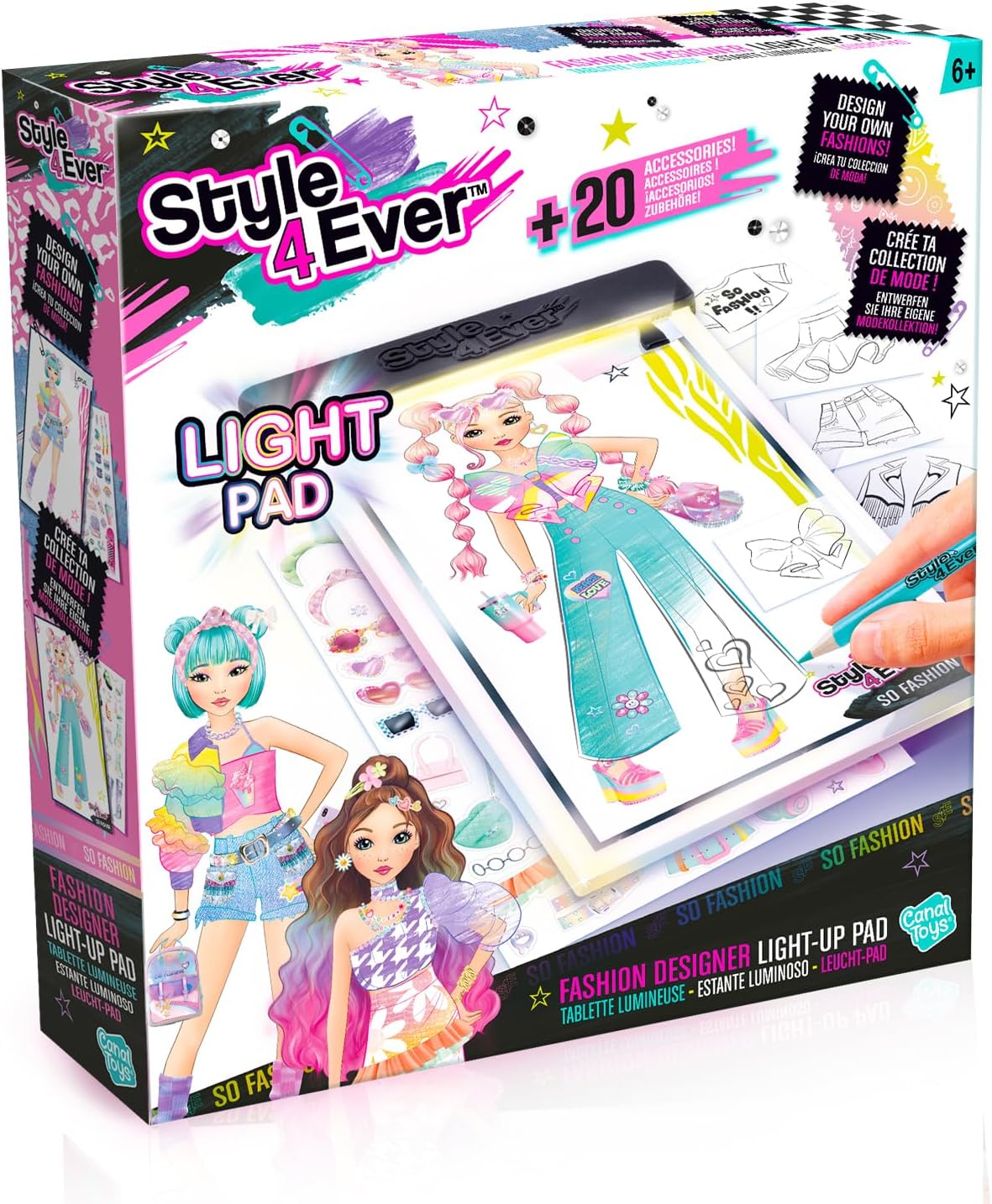 Studio de Mode Lumineux avec Tablette LED et Accessoires de Styliste
