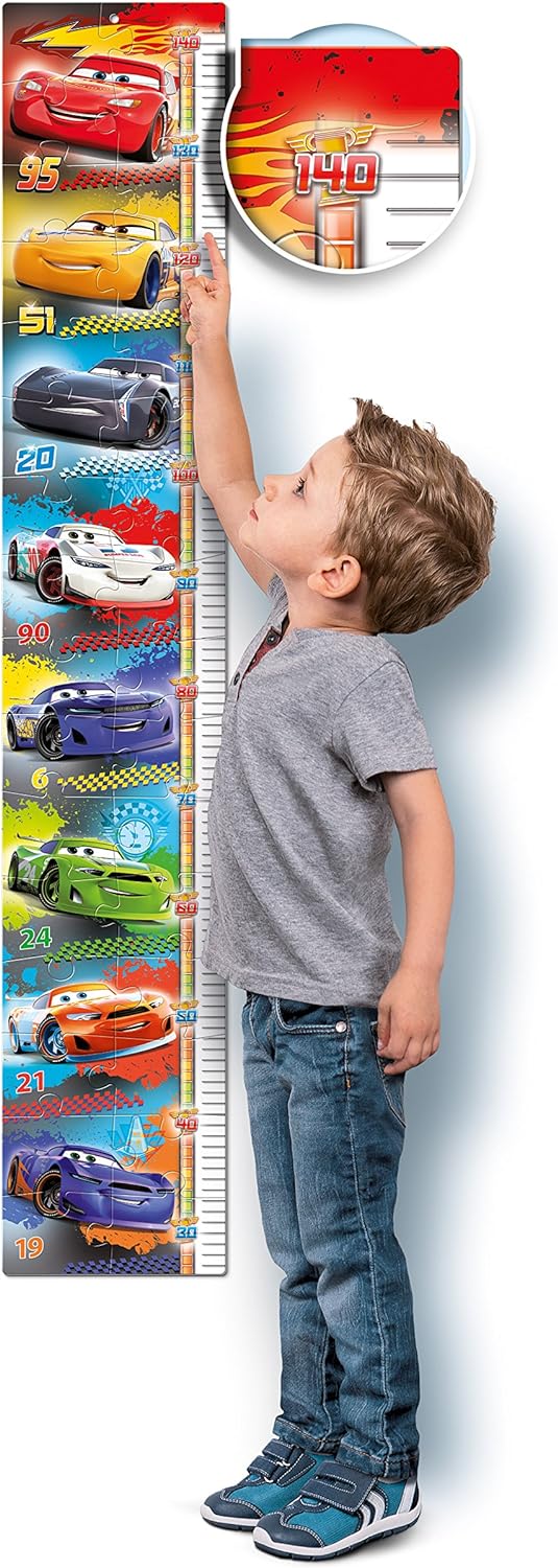 Toise murale interactive Cars