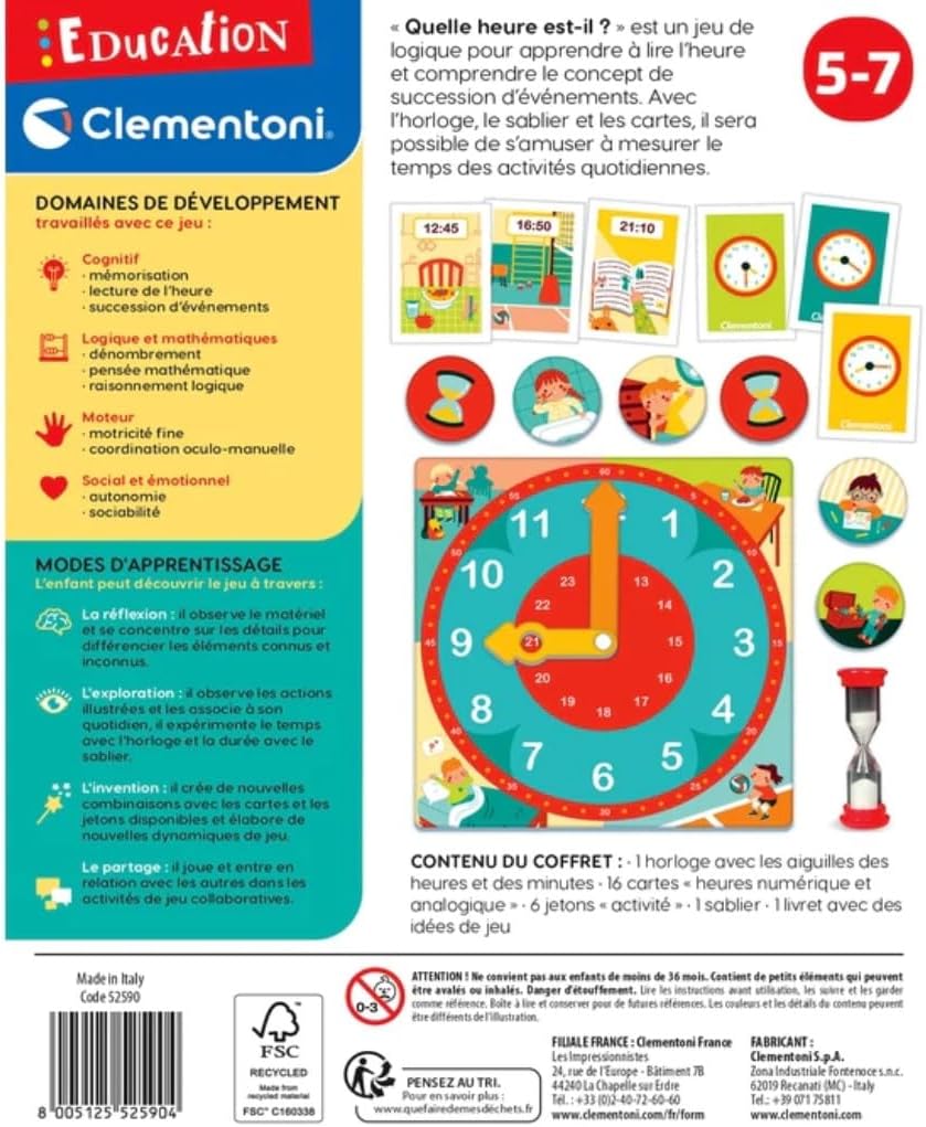 Horloge Éducative - Apprendre à Lire l'Heure