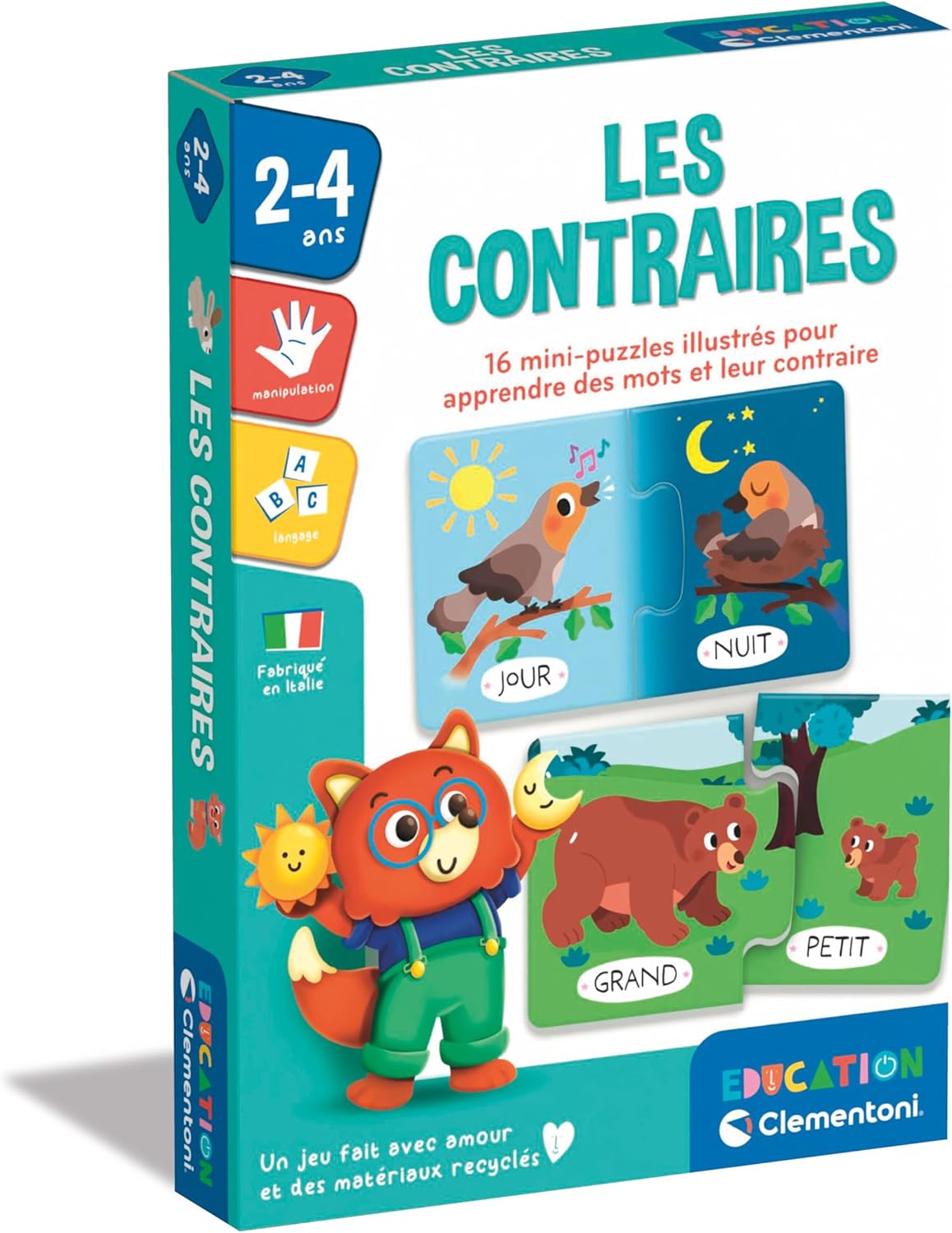 Mini-puzzles Les Contraires - Jeu d'association éducatif