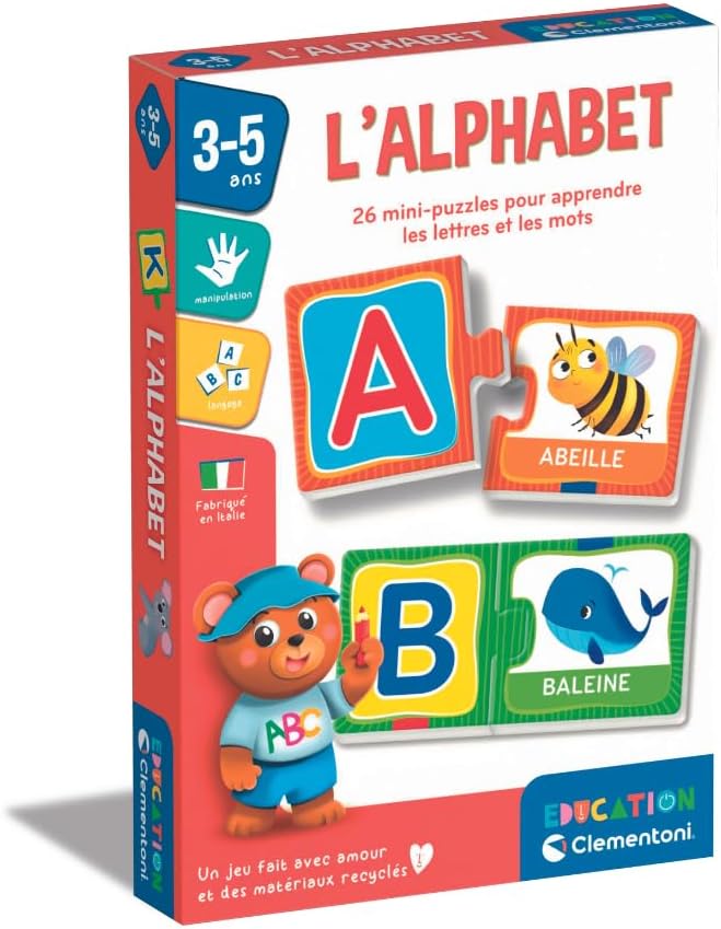 Jeu éducatif L'Alphabet Mini-puzzles autocorrectifs Clementoni