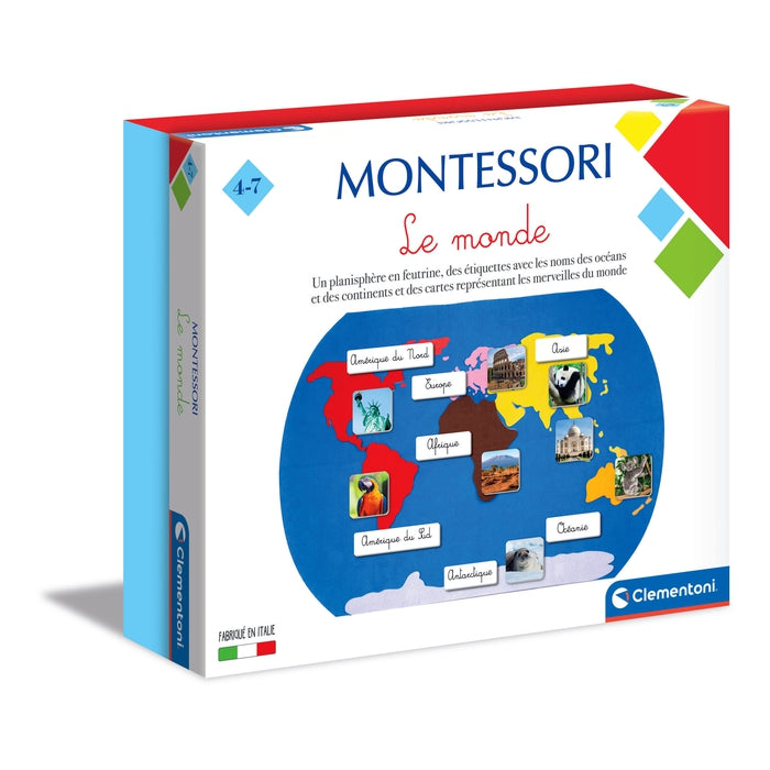 Puzzle Planisphère Montessori en Bois - Le Monde
