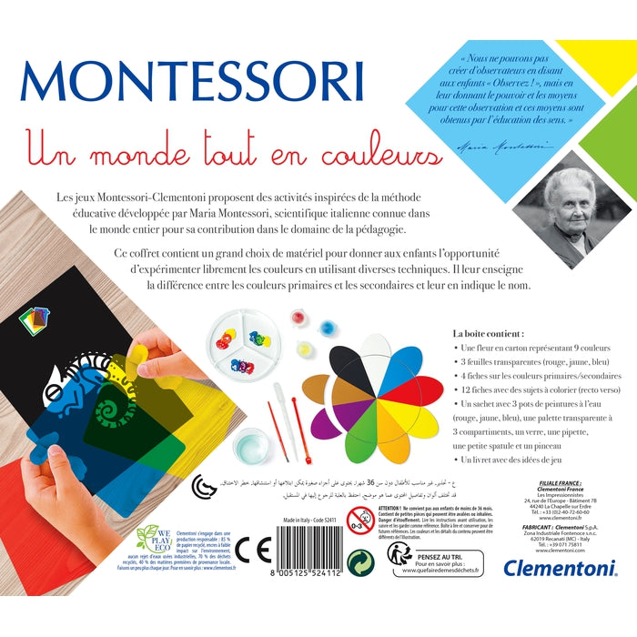 Boîte Montessori Un Monde Tout en Couleurs - Jeu Éducatif Clementoni