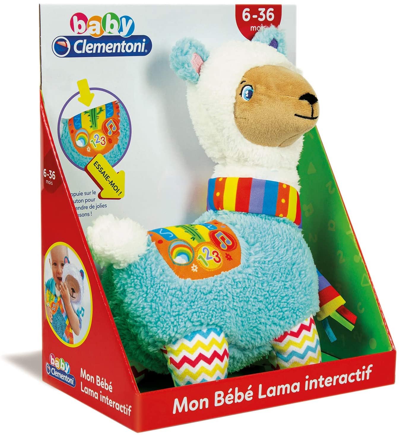Mon bébé Lama interactif - Peluche musicale Clementoni