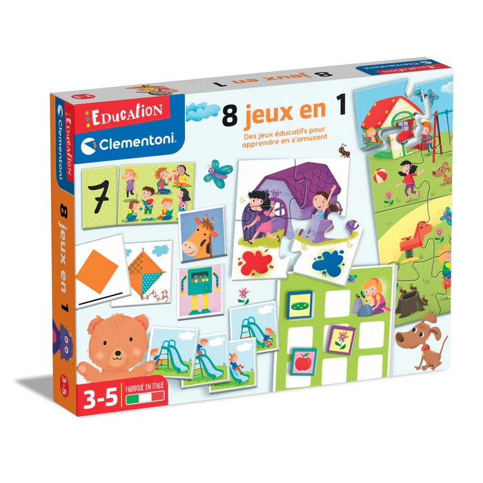 Coffret 8 Jeux Éducatifs Clementoni - Formes, Couleurs et Nombres