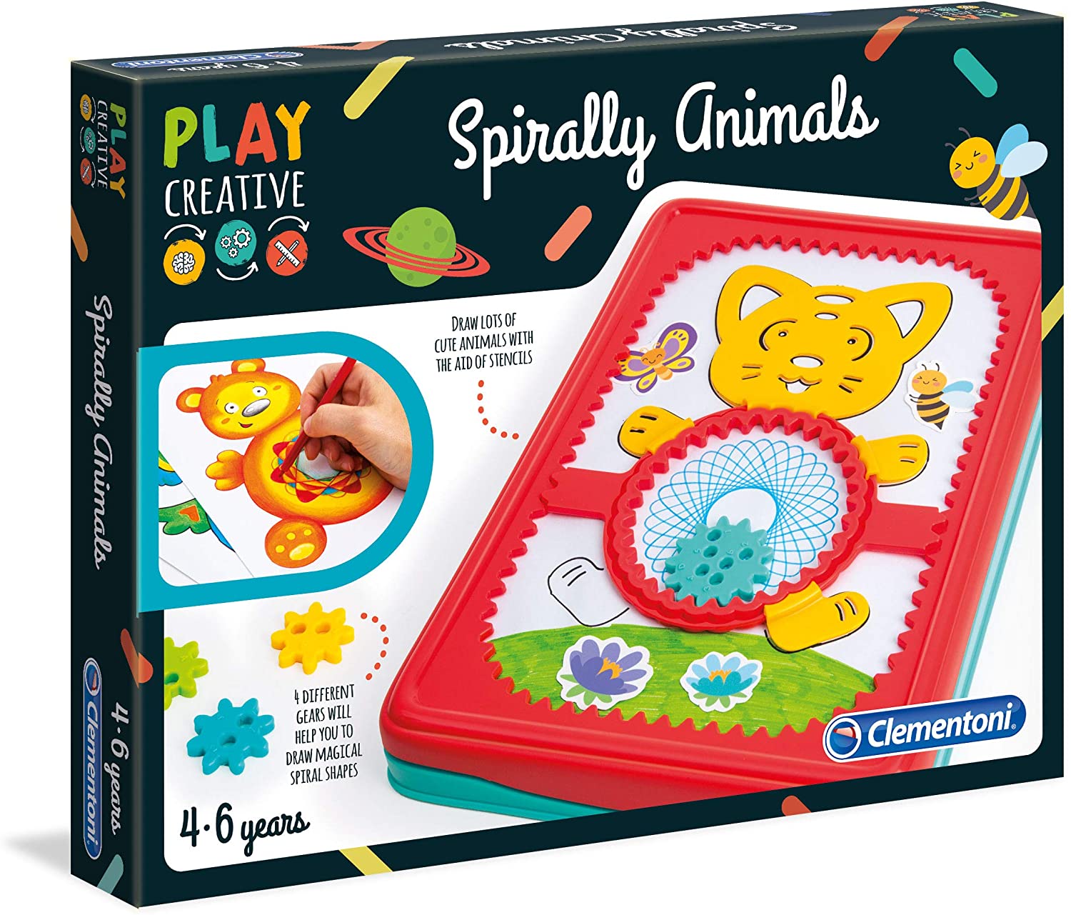Kit Créatif Spirally Animals - Feutres, Pochoirs et Stickers