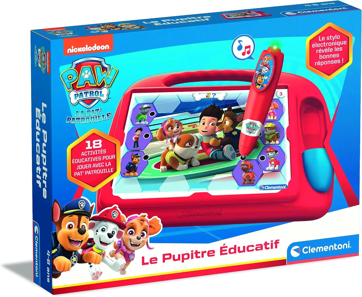 Pupitre Éducatif Pat Patrouille Clementoni - 18 Activités Interactives