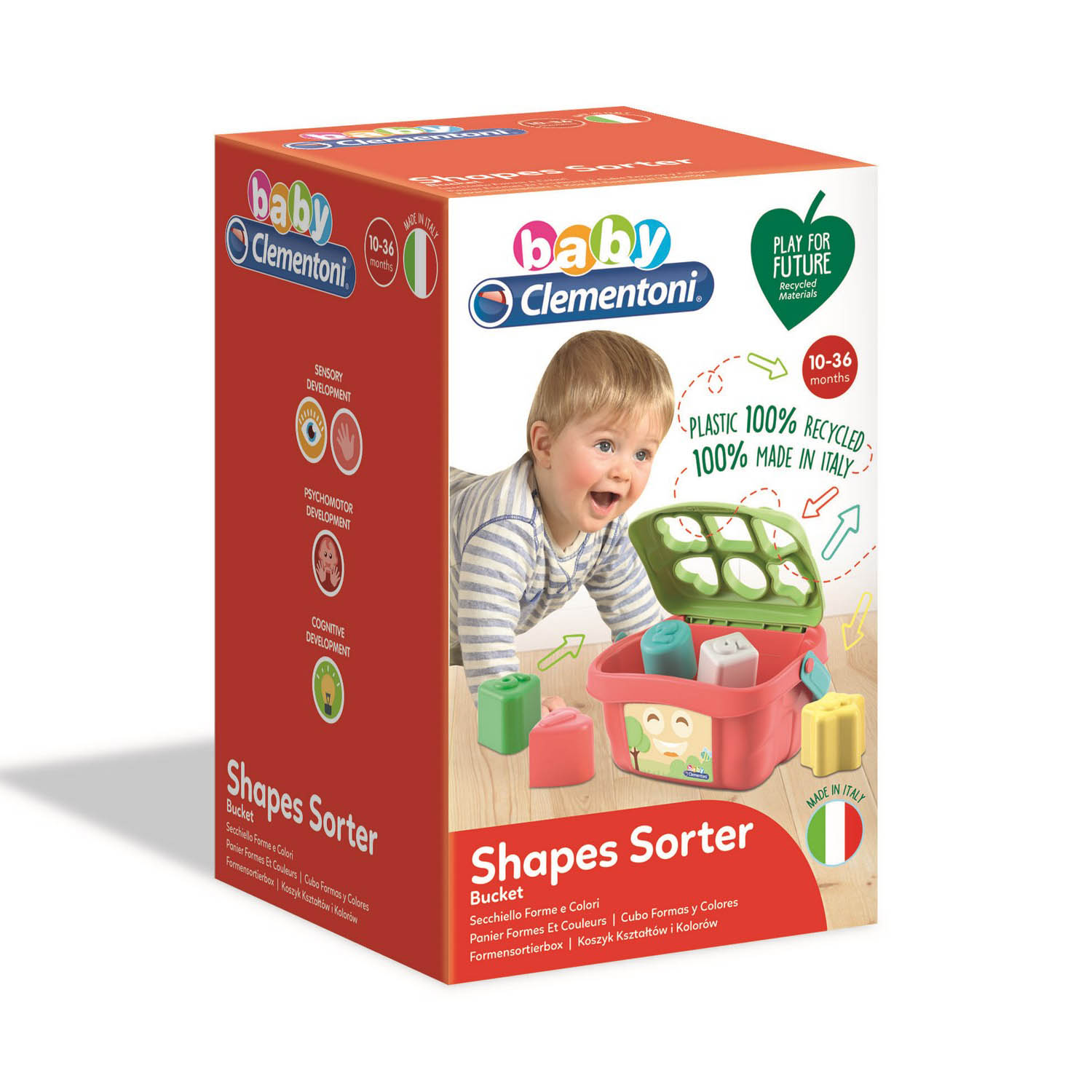 Trieur de formes Bucket - Seau éducatif multicolore