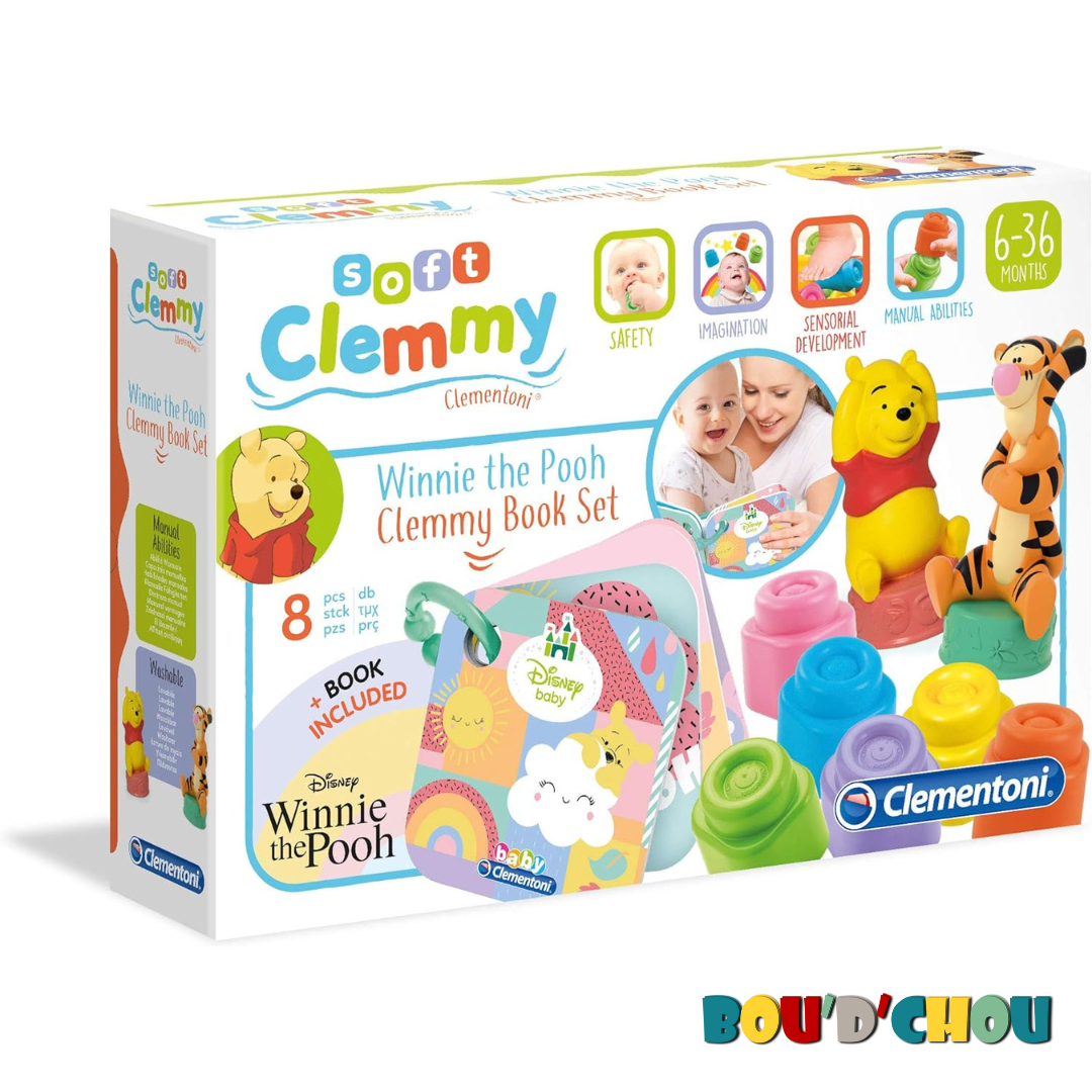 Livre Soft Clemmy Winnie l'Ourson - Livre en Tissu Doux pour Bébé