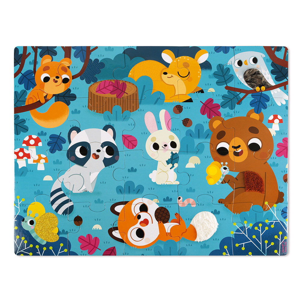 Puzzle Tactile Les Animaux De La Foret 20 Pcs (1)