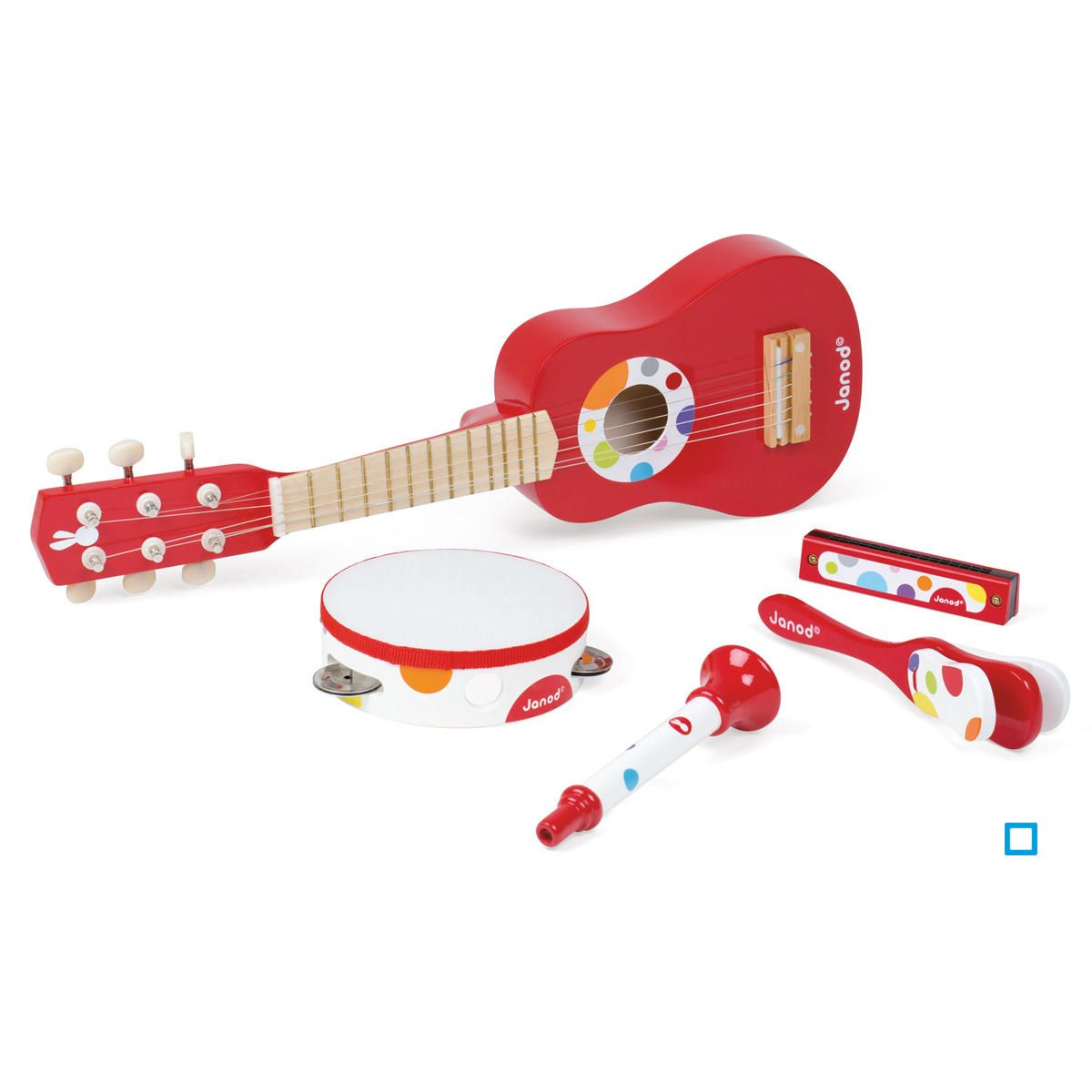 Ensemble Musical Janod - 4 Instruments en Bois pour Enfant