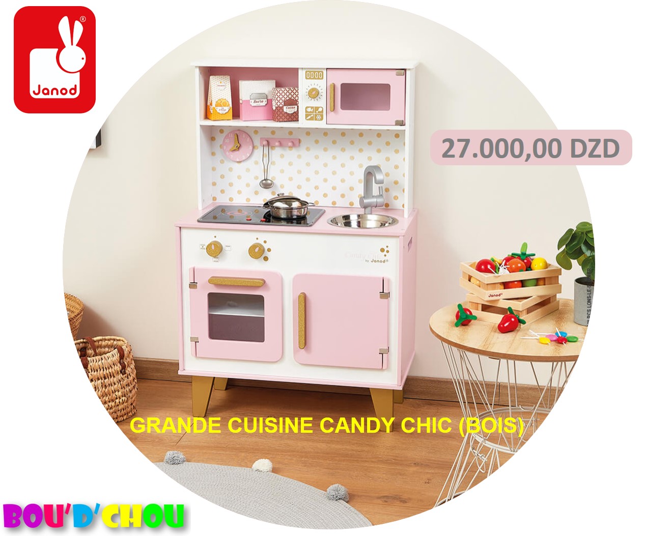 Grande Cuisine Enfant Candy Chic en Bois Janod