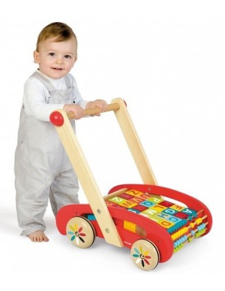 Chariot de marche avec cubes ABC Buggy