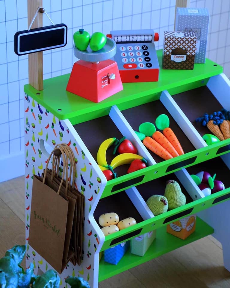 Épicerie Green Market en bois avec accessoires - Janod