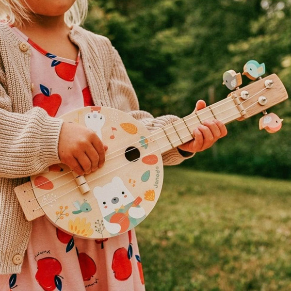 Banjo en bois Jungle - Instrument de musique pour enfant