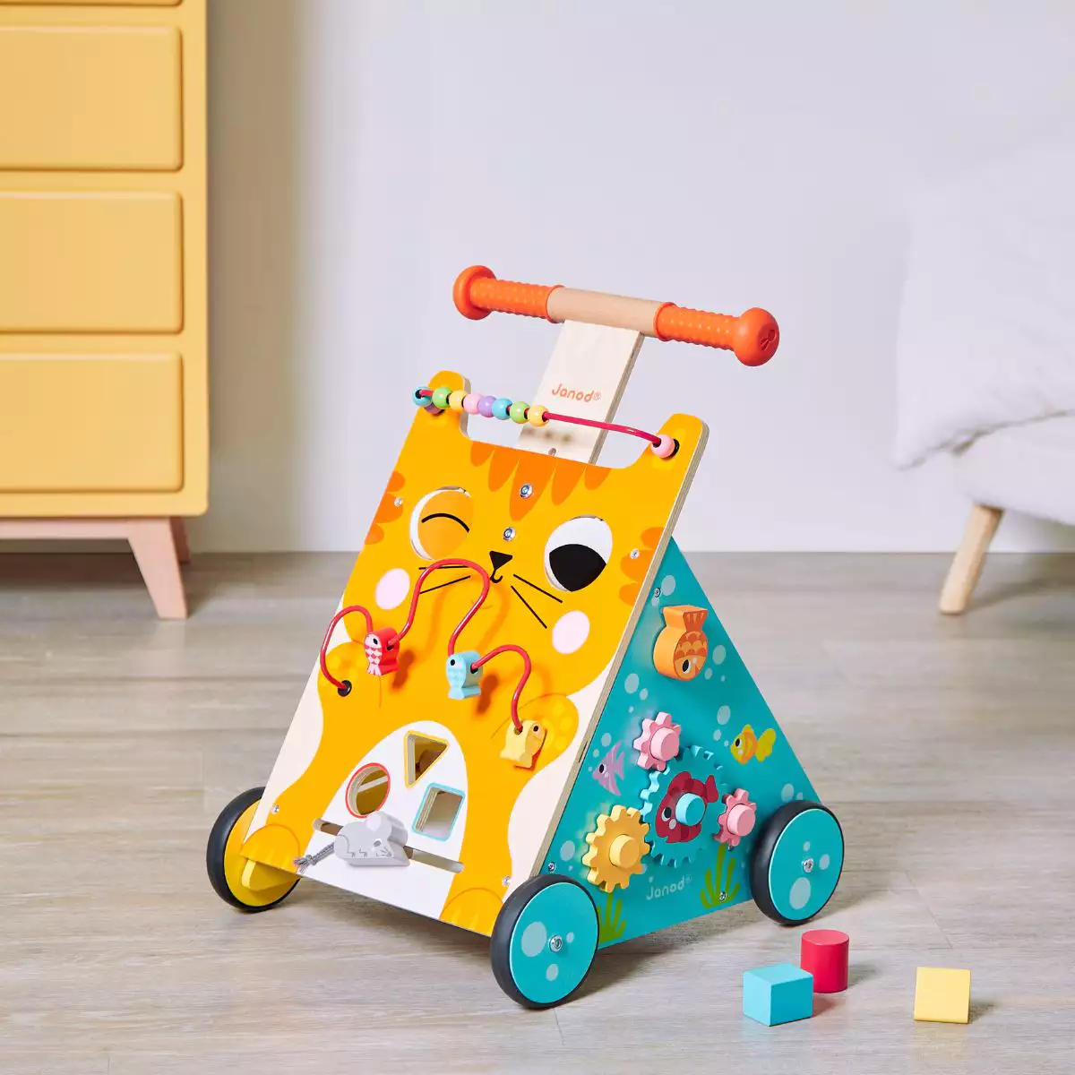 Chariot d'éveil multi-activités chat Janod