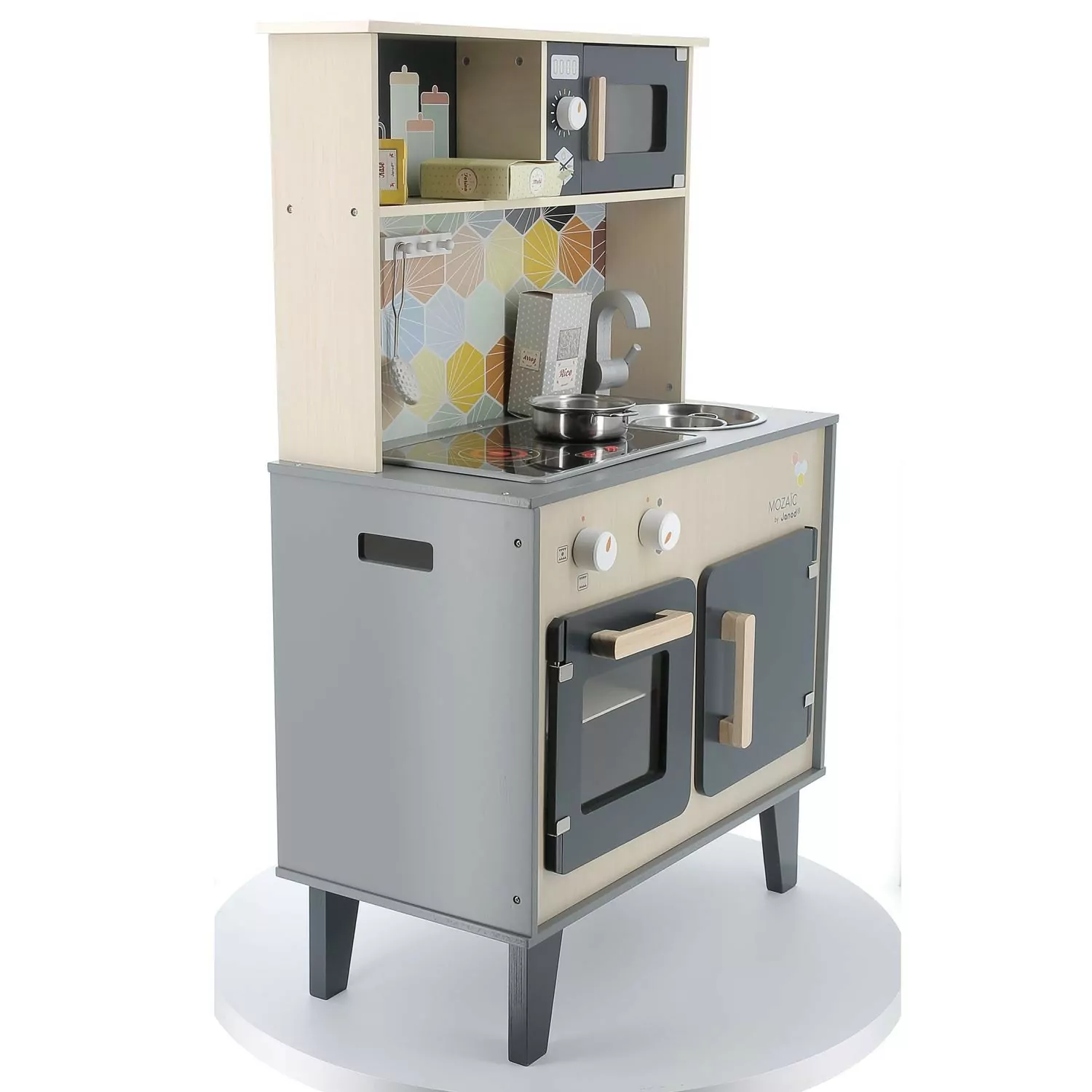 Grande Cuisine Mozaïc Janod - Jouet en Bois avec Accessoires