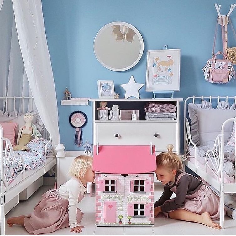 Maison de poupée Mademoiselle 3 étages en bois