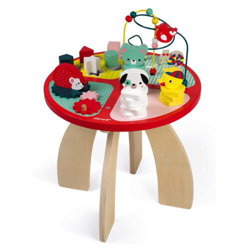 Table d'activités Baby Forest en bois – Motricité et apprentissage dès 12 mois