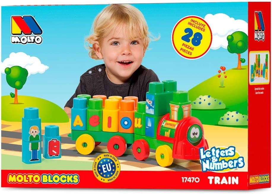 Train éducatif Molto - Lettres et chiffres 50 pièces
