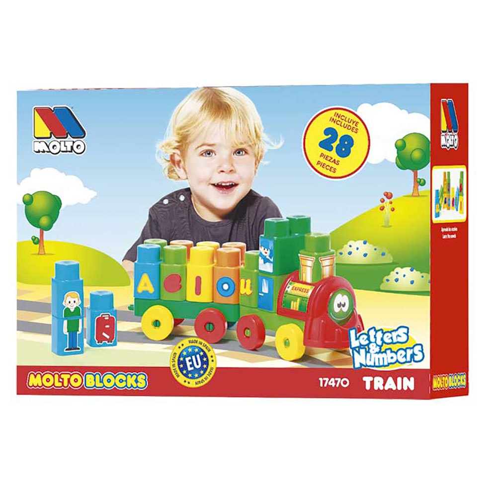 Ensemble de Blocs de Train 28 Pièces Molto