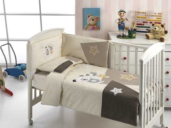 Parure de lit bébé motif étoiles - Housse couette et taie