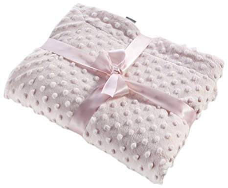 Plaid bébé minky rose doux et confortable