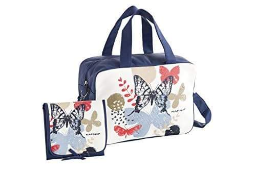Sac à Langer Papillons Fleurs Bleus