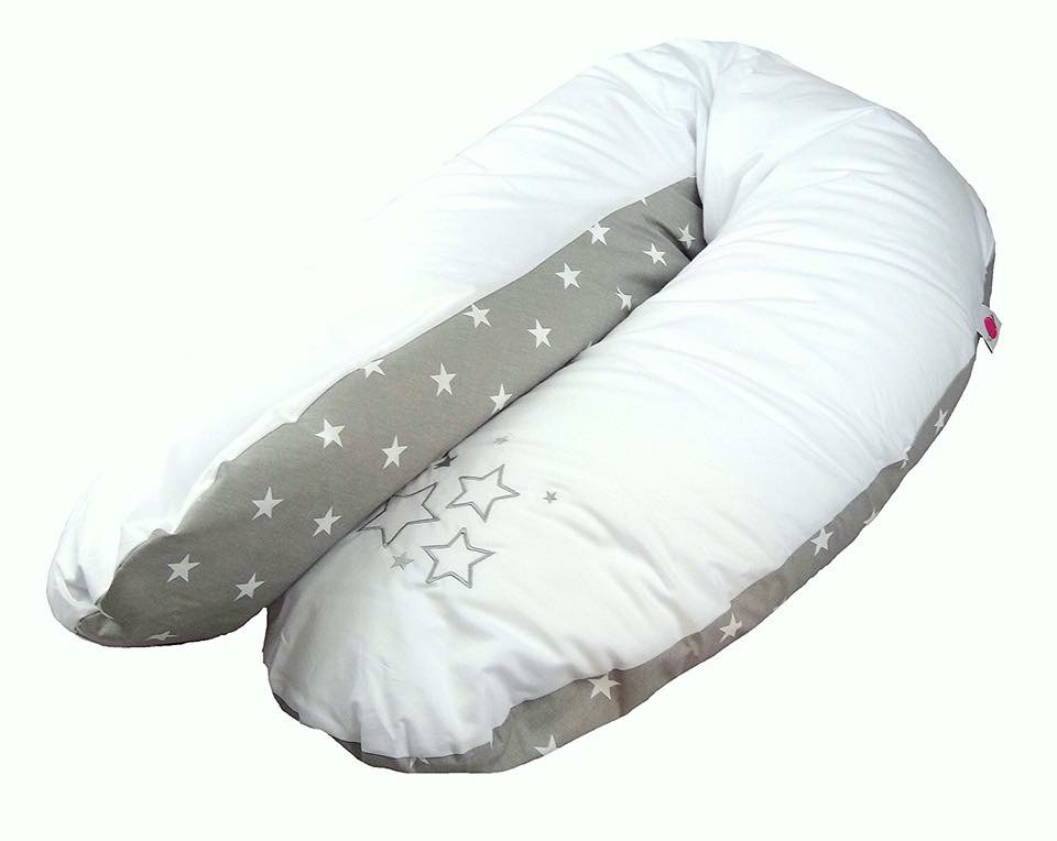 Coussin d'allaitement et de grossesse XXL multifonctionnel étoiles