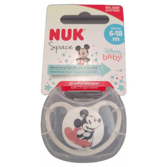 Sucette silicone Mickey pour bébé 6-18 mois - Nuk Space Disney Baby